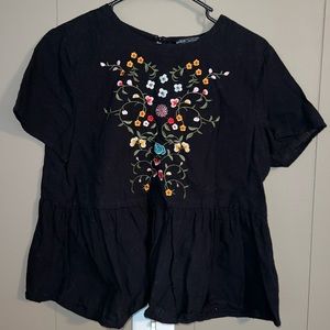 Floral Embroidered Top